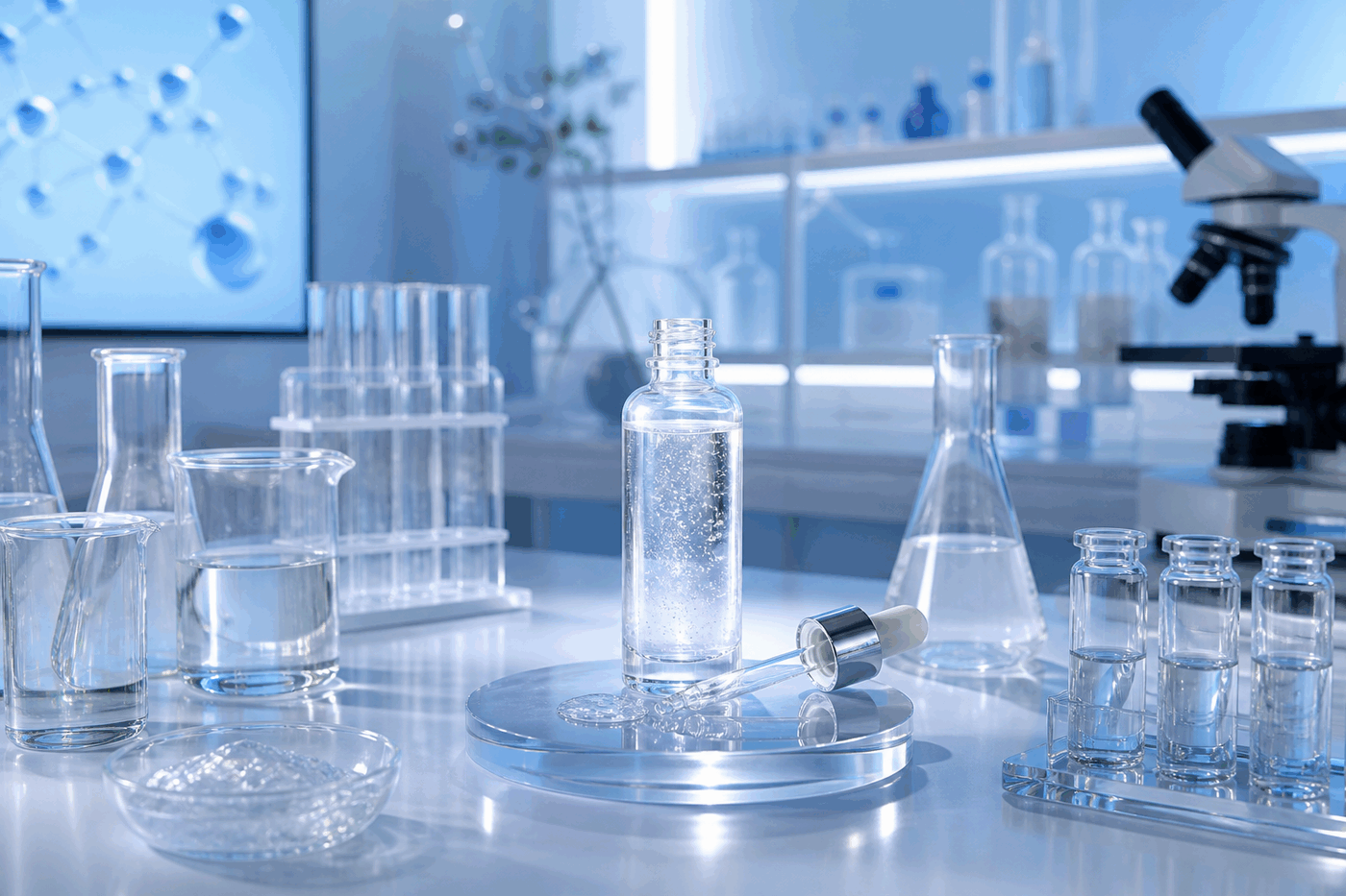 Multi-Peptide Age-Defense Serum formulation laboratory visual