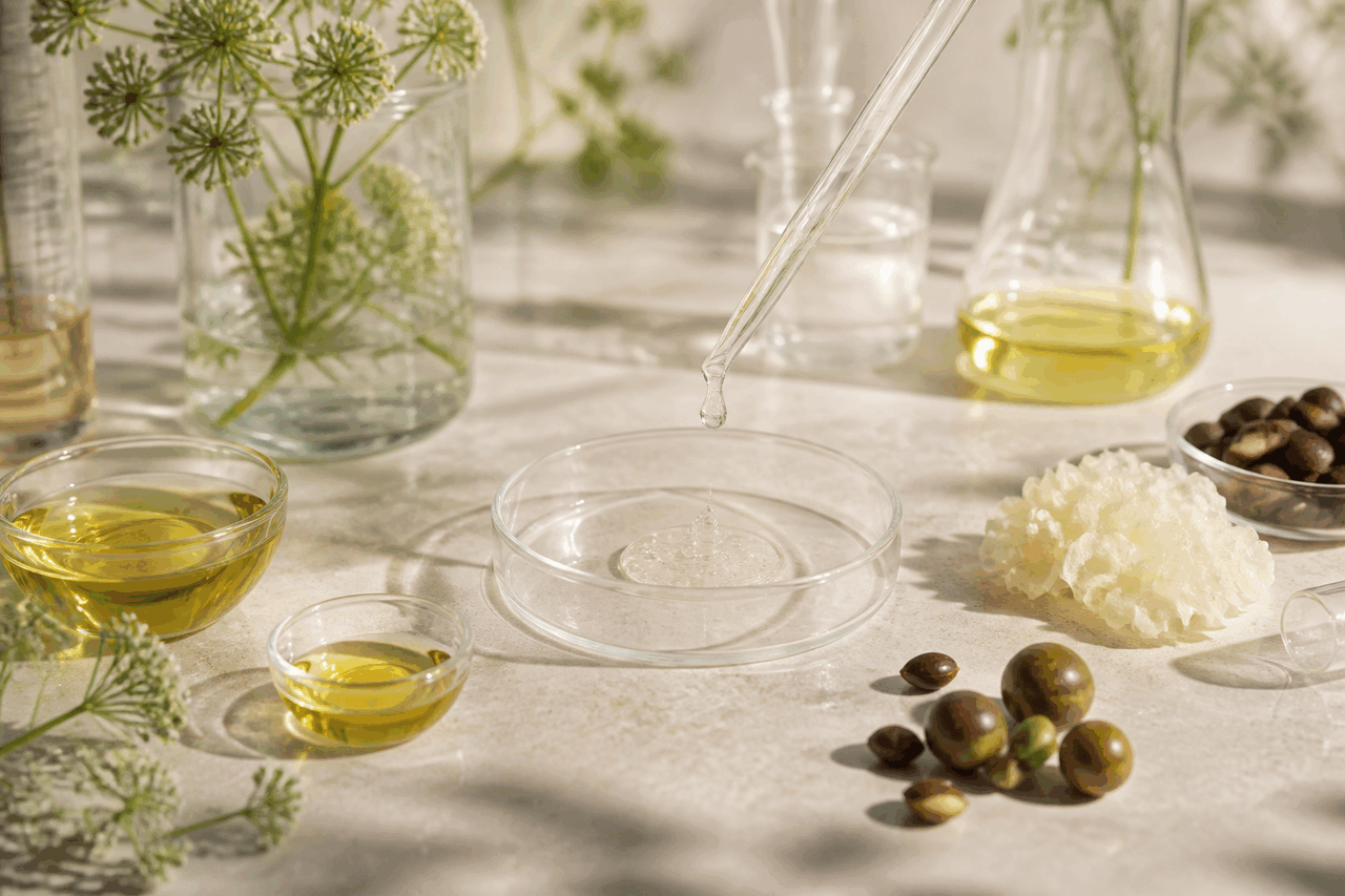 Tremella Botanical Hydrating Serum formulation laboratory visual