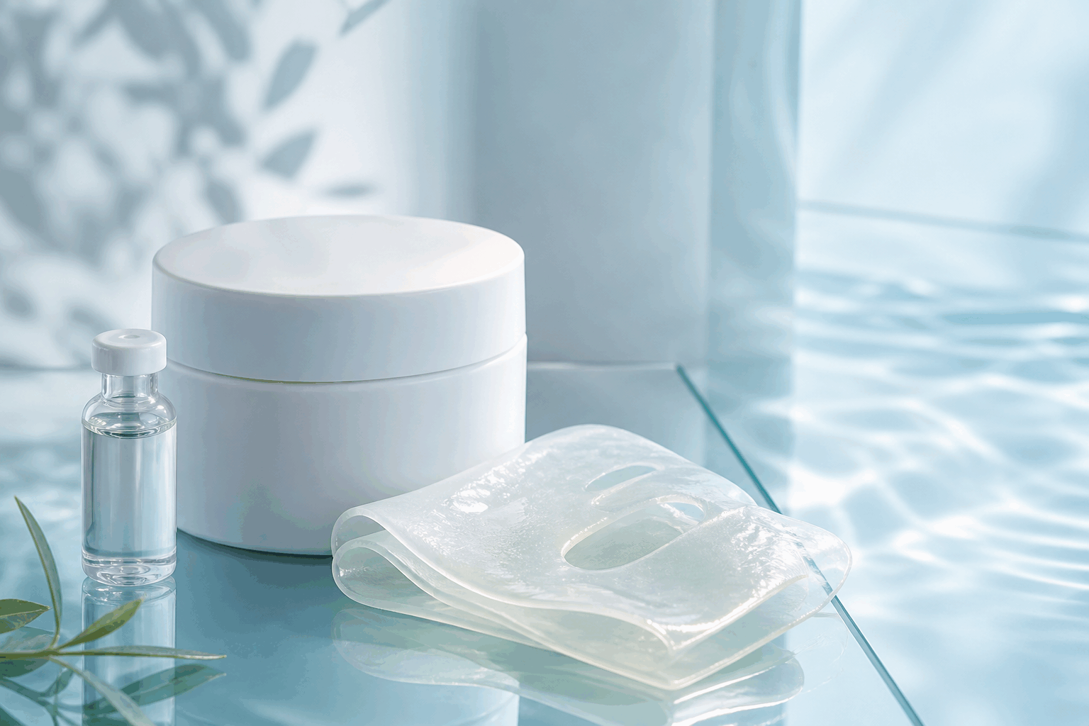 PDRN hydrogel recovery mask product concept