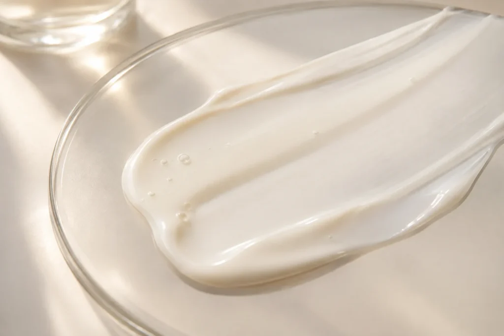 Shake-to-Mix Lightweight Sunscreen Fluid — Silica formulation concept