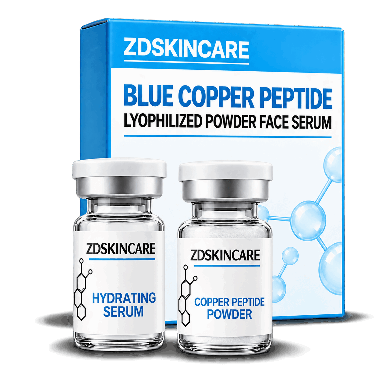 Copper Peptide Repair Freeze-Dried Serum Duo with separate hydrating serum and powder components