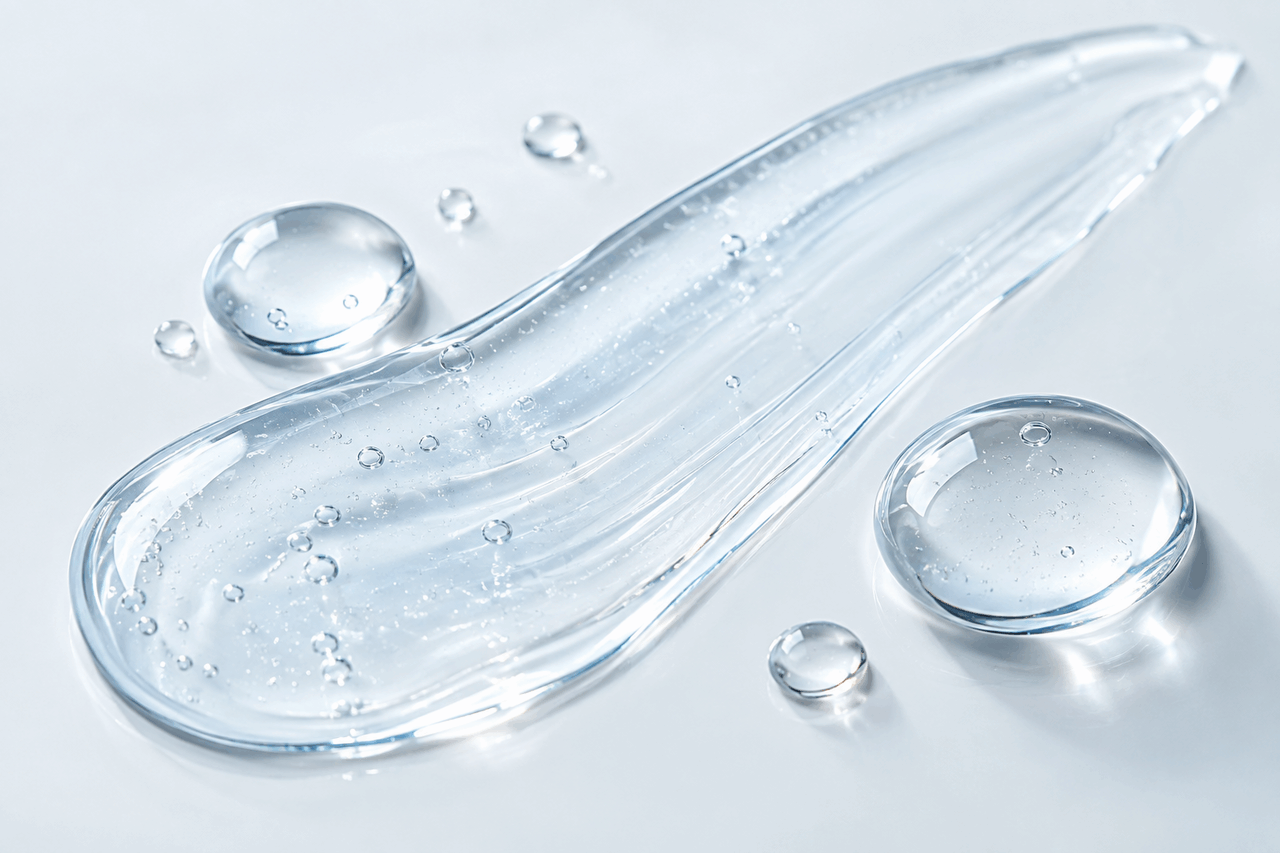 Lightweight transparent ampoule serum texture